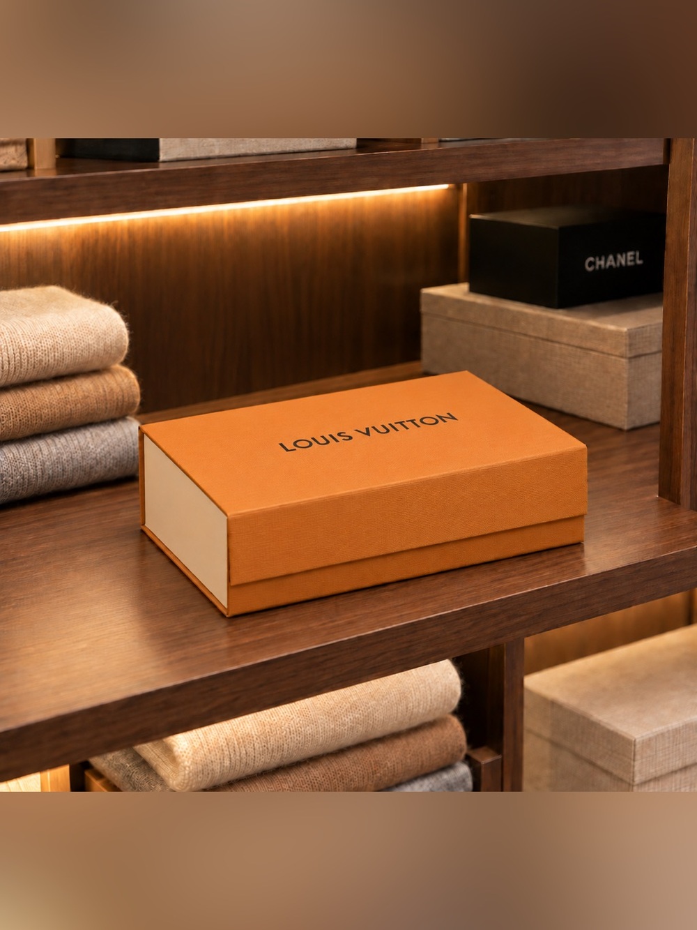 Authentic Louis Vuitton Gift Box (only), Magnetic close, Medium Rectangle 11x7x3